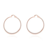 2" Flat Hoop Earrings in 18K Rose Gold Plated