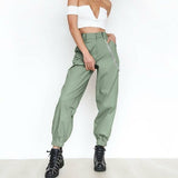 S-2XL Plus Size Pants Women Casual High Waist Cargo Pants Women Loose
