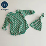 Baby Boy Rompers Fashion Long Sleeve Jumpsuit Outfit Clothes Hat For 0