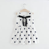 Baby girl heart-shaped wave point solid color