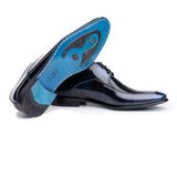Blue chameleon shoes