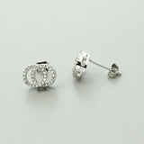 Charm Double Round Intertwined Stud Earrings Cubic