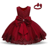 Cute Baby Girl Dress Year Red Christmas Party