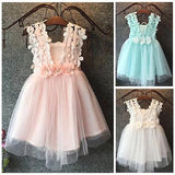 Baby Beautiful Princess Party Pearl Lace Tulle Flower Gown Fancy Dress