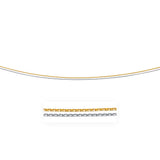 14k Two-Tone Double Strand Cable Pendant Chain 1.1mm