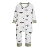 Mushroom Forest: Organic Baby Unisex Romper/Jumpsuit- Mushroom Print