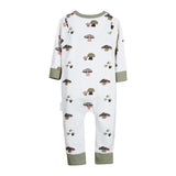 Mushroom Forest: Organic Baby Unisex Romper/Jumpsuit- Mushroom Print