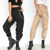 S-2XL Plus Size Pants Women Casual High Waist Cargo Pants Women Loose