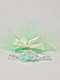Baby Tutu and Headband | Turquoise Tutu For Baby Girls 0-9M | 2Pcs Set