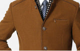 Thicker Mens Trench Coats 2017 Winter Long Wool Trench Coat Men Slim