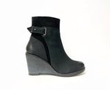 Isabel Black Wedge Boot