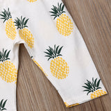 Emmababy Newborn Baby Girl Clothes Sleevless Ruffle Pineapple Print