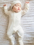 Nature's Hug: Organic Baby Unisex Romper/Jumpsuit-Unbleached and