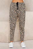 Fashion Khaki Casual Skinny Leopard Print Pants
