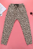 Fashion Khaki Casual Skinny Leopard Print Pants
