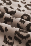 Fashion Khaki Casual Skinny Leopard Print Pants