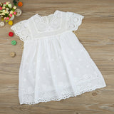 Girls summer clothing embroidered fly