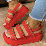 2021 Women's Platform Summer Sandals Fashion Chain Wedges Heels Women