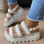 2021 Women's Platform Summer Sandals Fashion Chain Wedges Heels Women