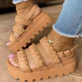 2021 Women's Platform Summer Sandals Fashion Chain Wedges Heels Women