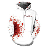 3D Print Wound Horror Blood Hoodies Sweatshirts Hoodie
