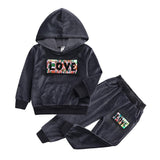 2020 Autumn Kids Clothing Sets Sport Suit Cotton Letter Clothes