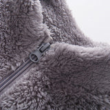 winter jackets Cute Zip Solid Warm Thick Fleece Coat Kid Clothes