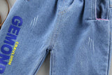 striped shirt+jeans 2pcs set Newborn baby boy clothes