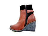 Isabel Wine Wedge Boot