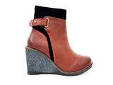 Isabel Wine Wedge Boot