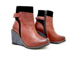 Isabel Wine Wedge Boot