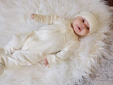 Nature's Hug: Organic Baby Unisex Romper/Jumpsuit-Unbleached and