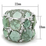 LOS764 Rhodium 925 Sterling Silver Ring with