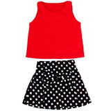 Lovely Little Girls Dress Vest Pleated Dress Two