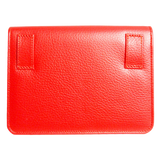 Pebbled Calf Leather Belt Pouch Coral