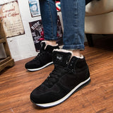 Men Shoes Winter Warm Fur Men Casual Shoes Lace Up