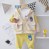Boys Clothes Suits  Autumn Kids Cartoon Pattern Outfits for