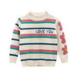Girls christmas Sweaters Winter Kids Cherry Knitted