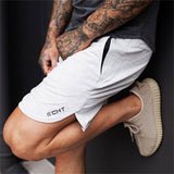 Mens gym cotton shorts Run jogging sports Fitness