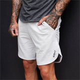 Mens gym cotton shorts Run jogging sports Fitness