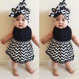 New Fashion Baby Girls Sleeveless Striped Casual