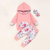 New Newborn Infant Baby Girls Autumn Winter Clothes Sets 3PCS Long Sle