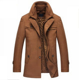 New Winter Wool Coat Slim Fit Jackets Mens Casual