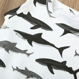 Newborn Infant Baby Boys Girls Shark Bodysuits