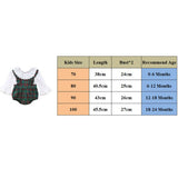 Newborn Infant Baby Girl Clothing Cotton Long Sleeve Plaid Bodysuit