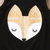 Newborn baby fox baby jumpsuit harem sleeveless