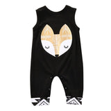Newborn baby fox baby jumpsuit harem sleeveless