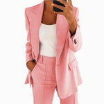 Womens Casual Work Office Open Front Blazer Jacket