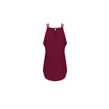 Women Summer T-Shirt Sleeveless Halter Solid Color
