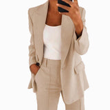 Womens Casual Work Office Open Front Blazer Jacket